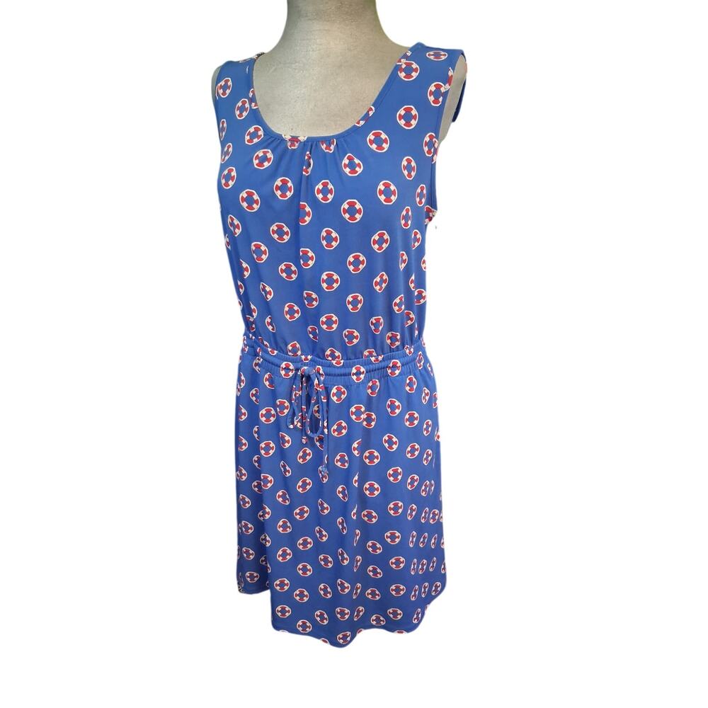 Life vest print dress.